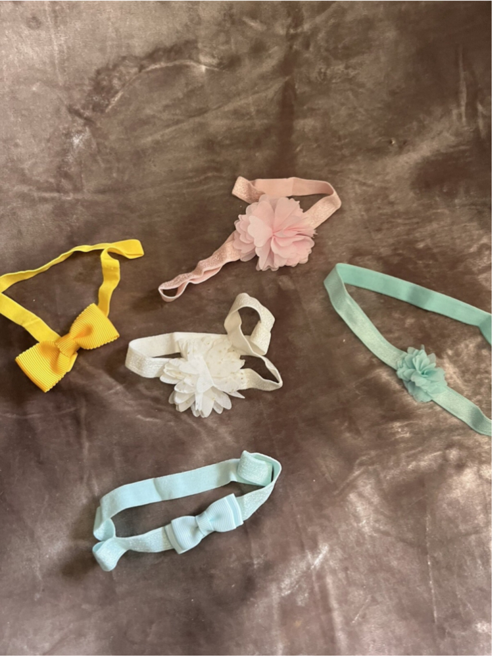 Baby Toddler Girls Headband /Bows Hair Accessories Lot 5 Items